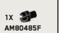 Connector: Ball Socket, Small on Peg in Black
