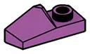 Slope plate 1 x 2 left with overhanging lip in Magenta, Rich