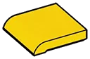 Tile Modified 2 x 2 with rounded lip in Yellow, Lemon