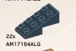Slope 25 2 x 1.67 x 4 with studs on slope in Gray, Dark Smoke