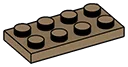 Plate 2 x 4 in Brown, Teak