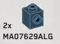 Brick Modified 1 x 1 with side stud in Gray, Dark Smoke