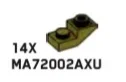 Slope Inverted Plate 25 1 x 2 in Green, Olive Drab (Infinite Green) (Metallic)