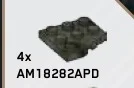 Wedge Plate 3 x 3 without corner, front right in Green, Jungle (Camo)