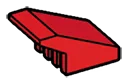 Slope 1 x 1 Rear Overhang in Red, Flame