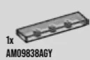Tile 1 x 4 in Clear, Smoky (Translucent)