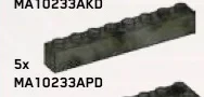 Brick 1 x 8 in Green, Jungle (Camo)