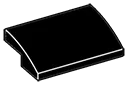 Slope tile 33 3 x 2 curved slope in Black