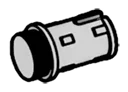 Tech: pin 0.5 long with friction in Gray, Dull