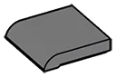 Tile Modified 2 x 2 with rounded lip in Gray, Dark (Flake)