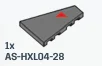 Tile Wedge 3 x 4 Without Right Corner w/ Red Triangle