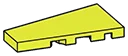 Wedge Tile 2 x 4 - Left in Yellow, Electric