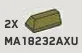 Slope 1 x 2 with beveled top in Green, Olive Drab (Infinite Green) (Metallic)