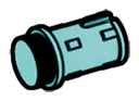 Tech: pin 0.5 long with friction in Teal