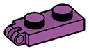Hinge plate 1 x 2 with two fingers, locking in Magenta, Rich