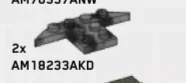 Wedge Plate 2 x 3 with side projections in Gray, Light Camo (Metallic)