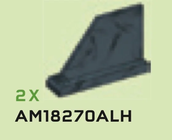 Wing 1 x 4 with 3H tail in Gray, Dark (Camo)