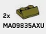 Slope Plate 2 x 1 in Green, Olive Drab (Infinite Green) (Metallic)