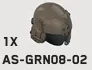 Minifig Helmet: Removable Pilot Helmet for Small Peg Attachment in Black with Speckles, Metallic