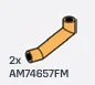 Connector: pipe, small 3 studs long double angle in Orange, Florida