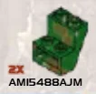 Slope Inverted Brick 65 2 x 2 x 2 inverse in Green, Medium (Camo)