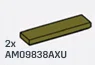 Tile 1 x 4 in Green, Light Olive Drab (Metallic)