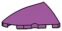 Slope brick 2 x 3 curved slope corner round, left in Magenta, Rich
