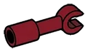 Connector: pipe, small 1 stud long with extended clip