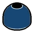 Brick 1 x 1 dome with with hole in Blue, Midnight