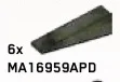 Slope 25 1 x 4 in Green, Jungle (Camo)