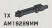 Weapon, Vehicle: 25mm gun on small connector pin in Gray, Dark (Metallic)