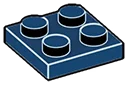Plate 2 x 2 in Blue, Midnight