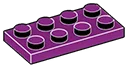 Plate 2 x 4 in Purple, Imperial