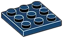 Plate 3 x 3 in Blue, Midnight