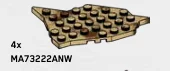 Base Plate 7 x 8 Irregular in Sand, Dark (Camo)