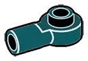 Plate 1 x 1 round with hollow horizontal peg in Blue, French