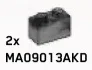 Brick 1 x 2 in Gray, Light Camo (Metallic)