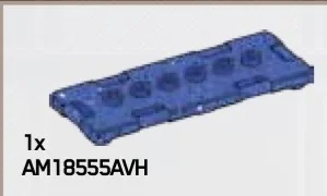 Container: Crate 3 x 2 x 8 lid in Blue with Speckles, Dark