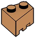 Wedge Brick 2 x 2 without right corner in Brown, Light Nougat