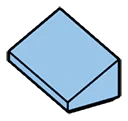 Slope 36 2 x 1 in Blue, Deep Pastel