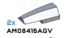 Slope panel 2 x 4 double tapered in Gray, Light (Metallic)