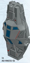 Container: ODST Drop Pod Lid w/ Printing - Mickey in Gray, Steel