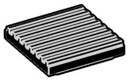 Tile 2 x 2 grill in Black