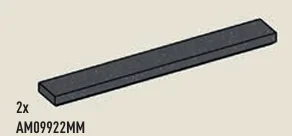 Tile 1 x 8 in Gray, Dark (Metallic)