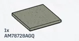 Tile 4 x 4 with 9 studs on underside in Gray, Stone