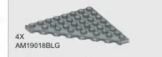 Wedge Plate 8 x 8 without corner in Gray, Dull