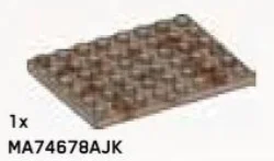 Plate 6 x 8 (New Mold) in Gray, Tarnished (Metallic Camo)