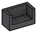 Panel 2 x 1 with 3 walls in Metal, Iron (Metallic)