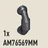 Radio Phone Handset in Gray, Dark (Metallic)