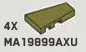 Tile Wedge 2 x 3 - Right in Green, Olive Drab (Infinite Green) (Metallic)